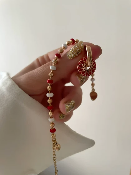 دستبند و گوشواره میناکاری ژوپینگ