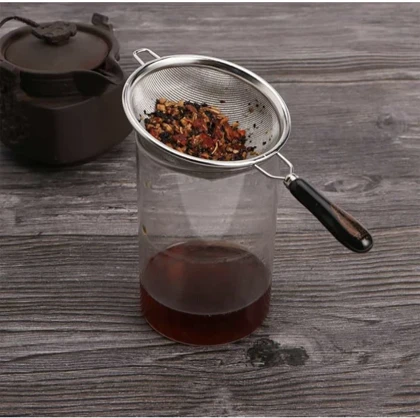 صافی چای دسته سرامیکی مشکی در دو سایز