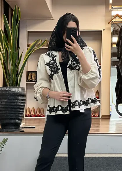 شومیز گلدوزی بندی کد 4030