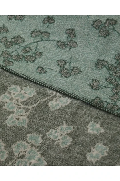 پتو دو نفره English Home مدل Retro Leaf پنبه‌ای - خاکی