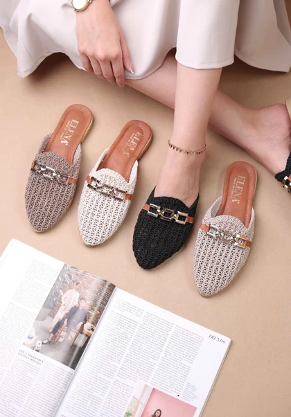 کفش صندل جلوبسته گیپوری سگک دار 6046