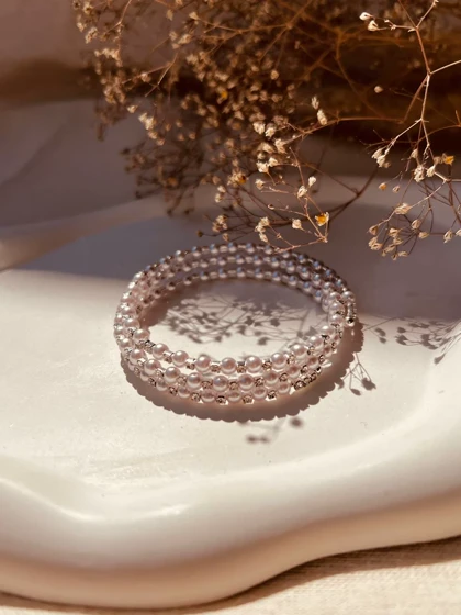 دستبند مروارید فنری