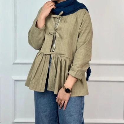 شومیز زنانه عروسکی چین‌دار