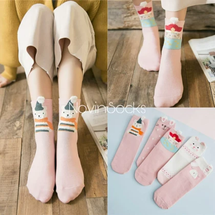 جوراب ساق‌دار طرح حیوانات مزرعه