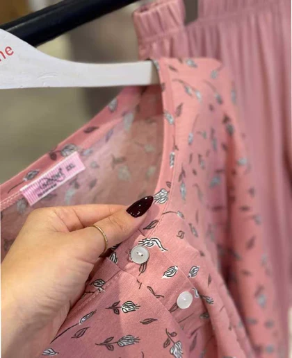 بلوز و شلوار سایز بزرگ نخ پنبه سکسن کد40848