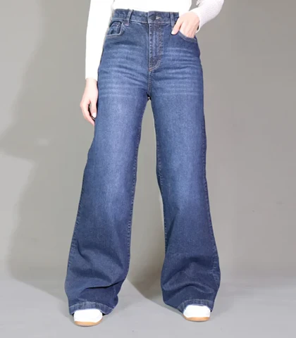 شلوار جین فول بگ زنانه کد 8569