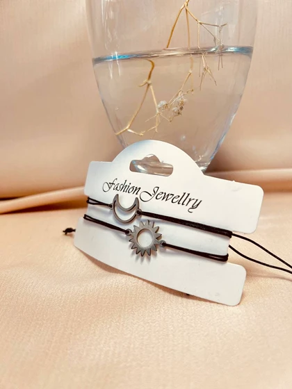 دستبند ست ماه و خورشید استیل