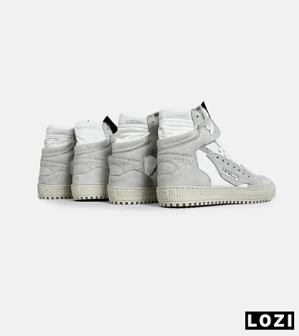کفش کتانی ساق‌دار طوسی سفید OFF WHITE