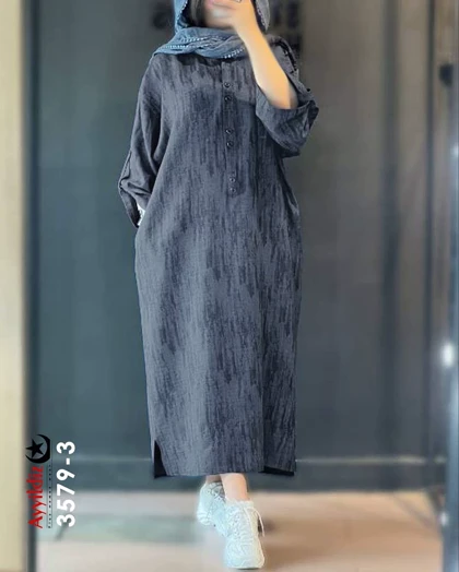 مانتو / پیراهن / کفتان زنانه سایز بزرگ کد 3579