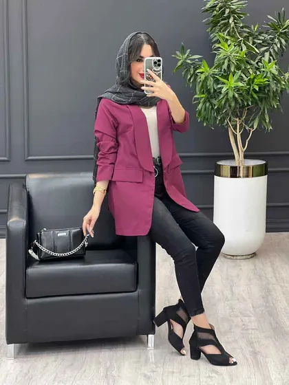 مانتو یقه آرشال جیب نما