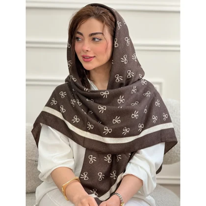 روسری نخ لمه طرح پاپیون