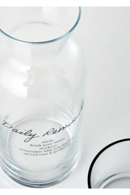 پارچ Bella Maison مدل Daily Reminder شیشه‌ای - مشکی