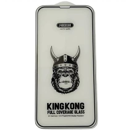 گلس شیشه ای تمام چسب آیفون 14 پرومکس موکوسون KINGKONG