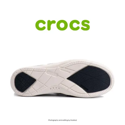 لوفر مردانه کراکس - Crocs Walu Accent Men Light Grey/Navy