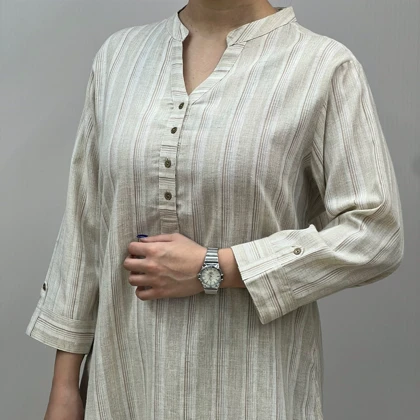 تونیک لینن جلو بسته