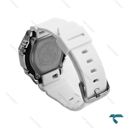 ساعت جی شاک GM-S2100 زنانه سیلور سفید صفحه مشکی G-shock-6380-L