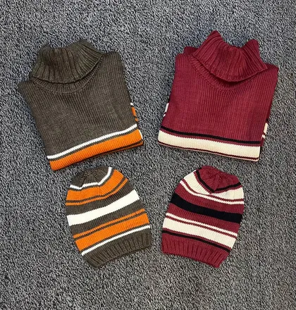 تونیک بافت با کلاه تیارا کد 7366