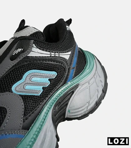 کفش کتانی مردانه مشکی آبی BALENCIAGA مدل 7656