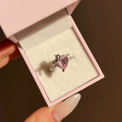 انگشتر قلب پاپیون 💝