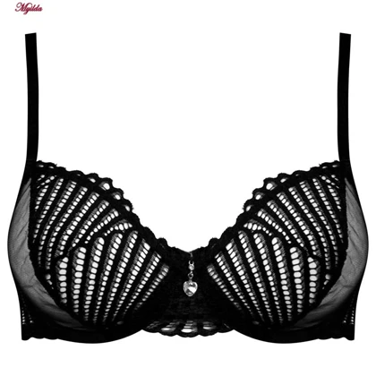 ست شورت و سوتین زنانه دانتل پروانه ای مشکی میسا کد 4735-6115
