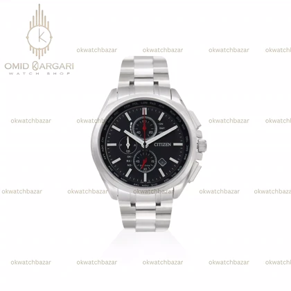 ساعت مچی سیتیزن کورنوگراف سیلور صفحه مشکی Citizen