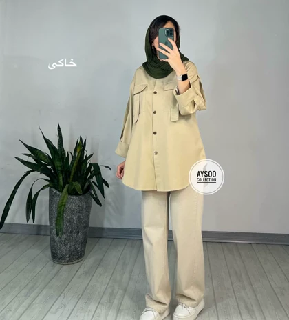 مانتو کتان کاغذی پندار