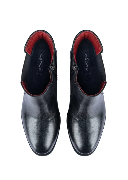 نیم بوت چرم زنانه مدل ملودی سیگنچر