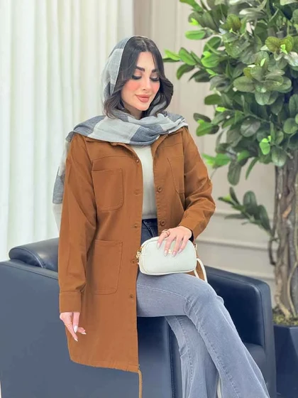مانتو پایین بند چهار جیب