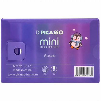 ماژیک علامت گذار پیکاسو Picasso مدل HL170 مینی 6 رنگ