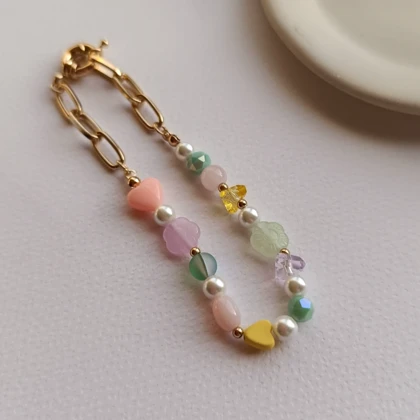 دستبند سنگی رنگی