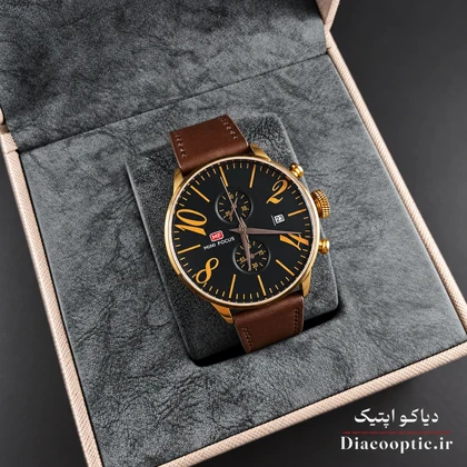 ساعت مچی مردانه اورجینال موتور ژاپن برند مینی فوکوس سه موتور مدل Mf0135G.02 بند چرم