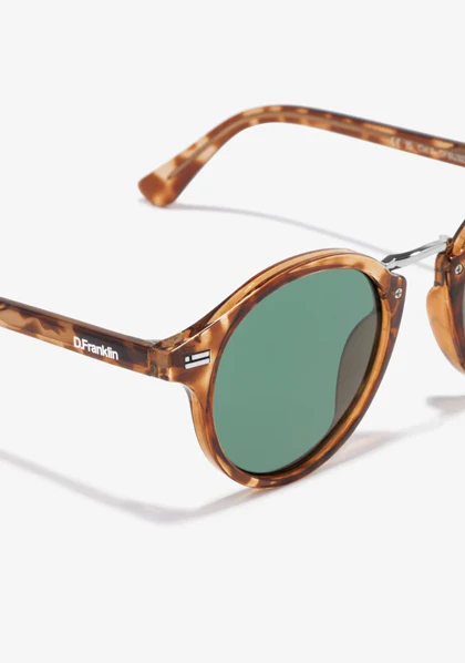 عینک آفتابی دی فرانکلین مدل D.franklin Roller Round V2 Tortoise / Smoky Green