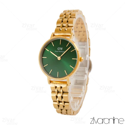 ساعت دنیل ولینگتون زنانه طلایی صفحه سبز 104939