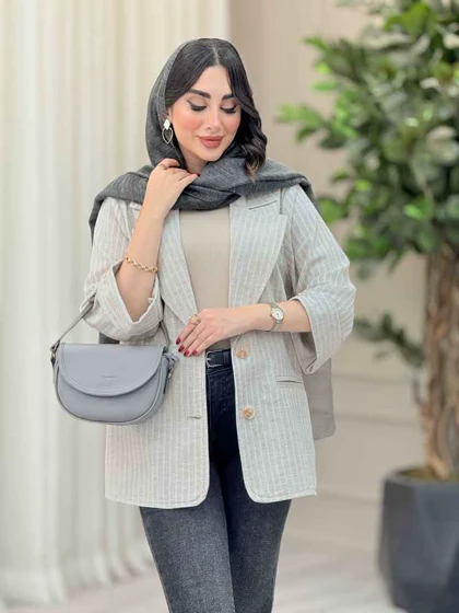مانتو آستین پاکتی جیب نما ترگل