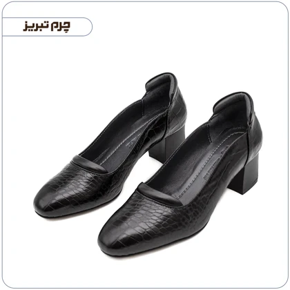 کفش پاشنه‌دار زنانه چرم مدل B1546