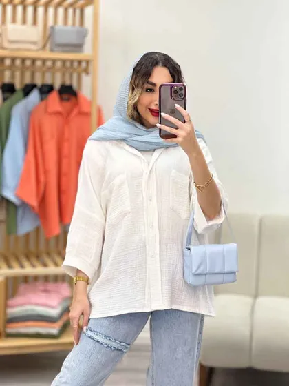 شومیز دو جیب باران
