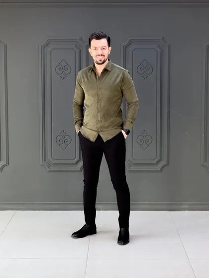 پیراهن 030803 ZARA زیتونی