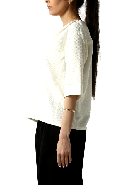 شومیز جیب مخفی یقه برگردان زنانه