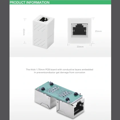 تبدیل افزایش طول کابل شبکه RJ45 یوگرین UGREEN NW114 20311