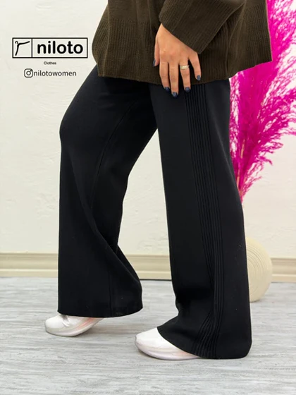 شلوار نیم بگ بافت اورجینال (16003)