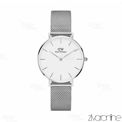 ساعت دنیل ولینگتون زنانه بندحصیری نقره ای 102500