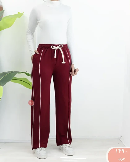 شلوار نیم بگ دو خط 1490