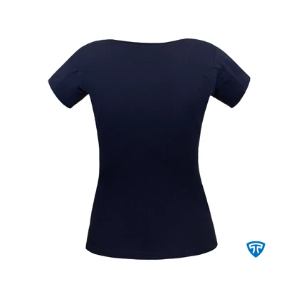 تیشرت ضد تعریق یقه گرد زنانه سورمه ای