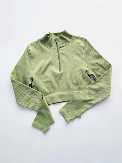 کراپ سیملس فینگردار نیم زیپ