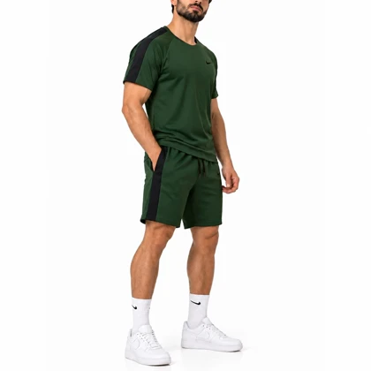 ست تیشرت و شلوارک ورزشی مردانه نایک مدل Dri Fit-YC701 یشمی