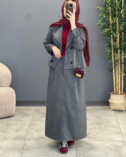 کت و دامن پاپیون رسمی شانتون
