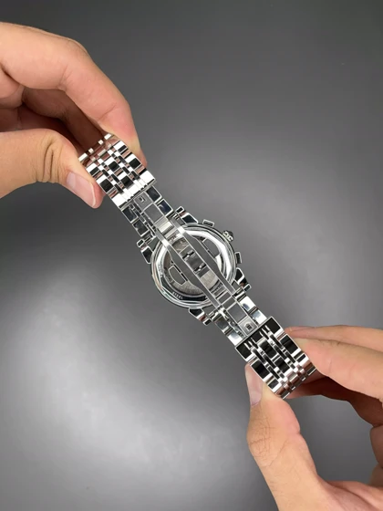 ساعت مچی پتک فیلیپ اوپن هارت فول دیت سیلور صفحه سبز Patek Philippe