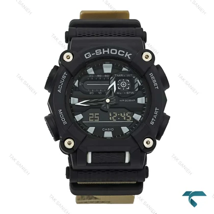 ساعت مردانه جیشاک GA-900 مردانه مشکی بند چریکی Gshock-7935-G
