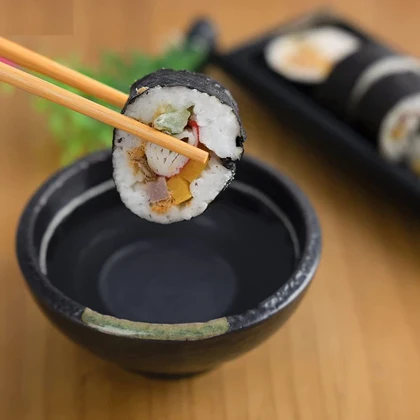 چاپستیک چوبی طرح گل