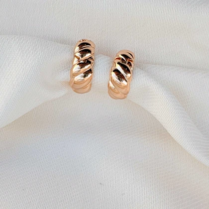 گوشواره حلقه‌ای بافت پیچی ژوپینگ